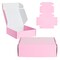 25 Pack Corrugated Packaging Boxes for Shipping, Cardboard Mailers for Small Business, Boutiques, Mailing Gifts, Gift Boxes for Wedding Reception, Bridal Shower (Pink, 6 x 6 x 2 Inches)